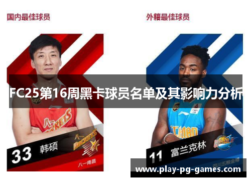 FC25第16周黑卡球员名单及其影响力分析