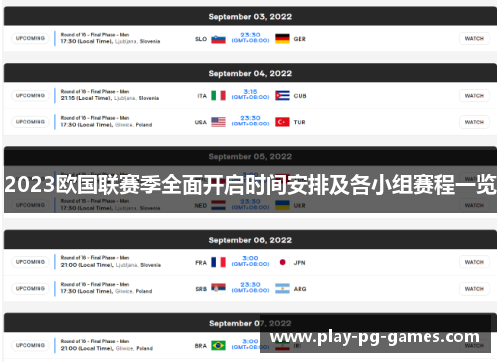 2023欧国联赛季全面开启时间安排及各小组赛程一览 2023欧国联赛季全面开启时间安排及各小组赛程一览